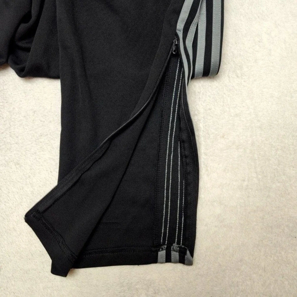 Adidas Track Pants Mens L Black Climalite Slim Tapered Zip Pocket Condivo Soccer